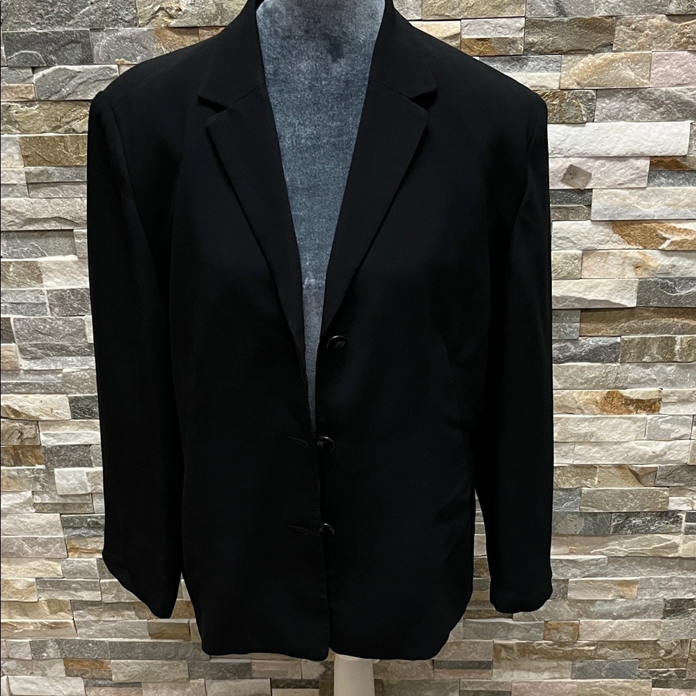 Talbots Men's Black Single-Breasted Blazer